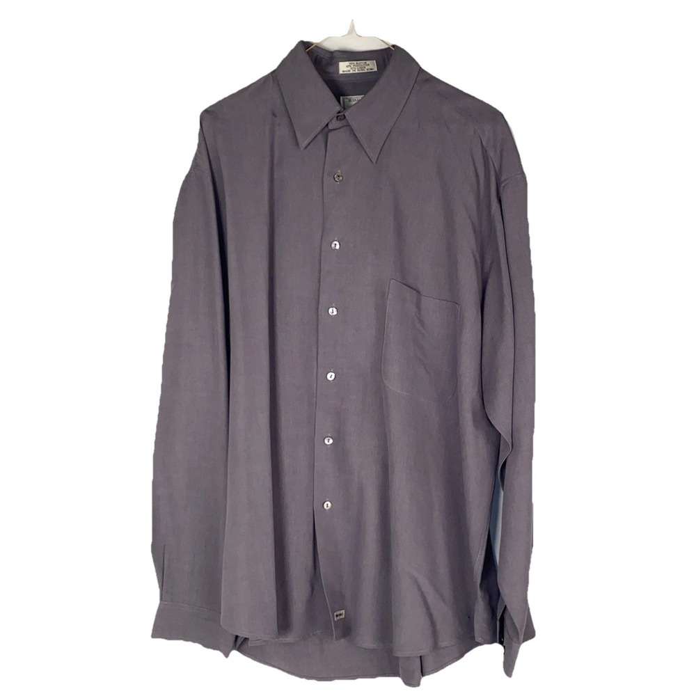 Men's Dress Shirt - Slate Gray Long Sleeve Button-Up